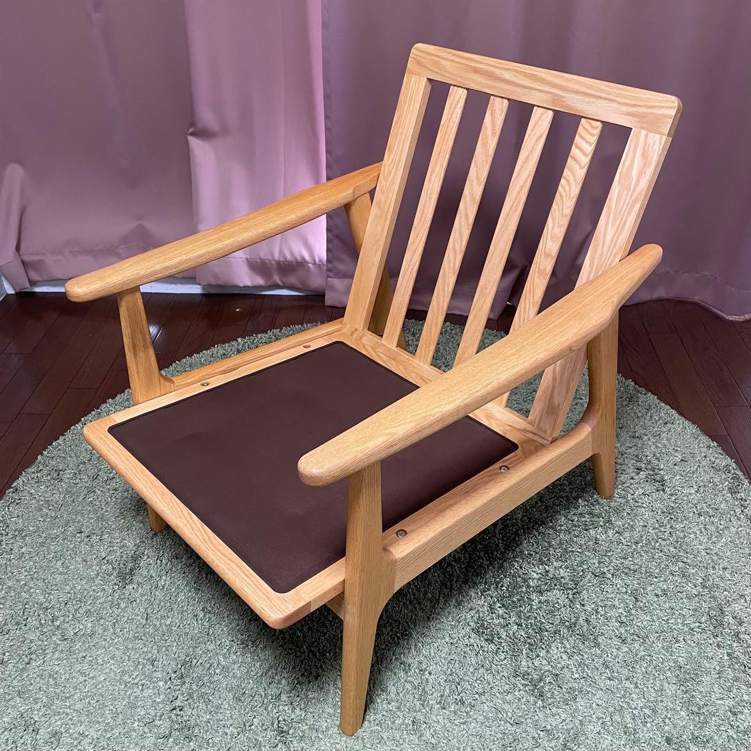 マルニ木工 マルニ60 ハイバックチェア 両肘 フレームのみ オーク材 マルニ60+ フレームチェア・オーク（ナチュラル）・ハイバック・肘無