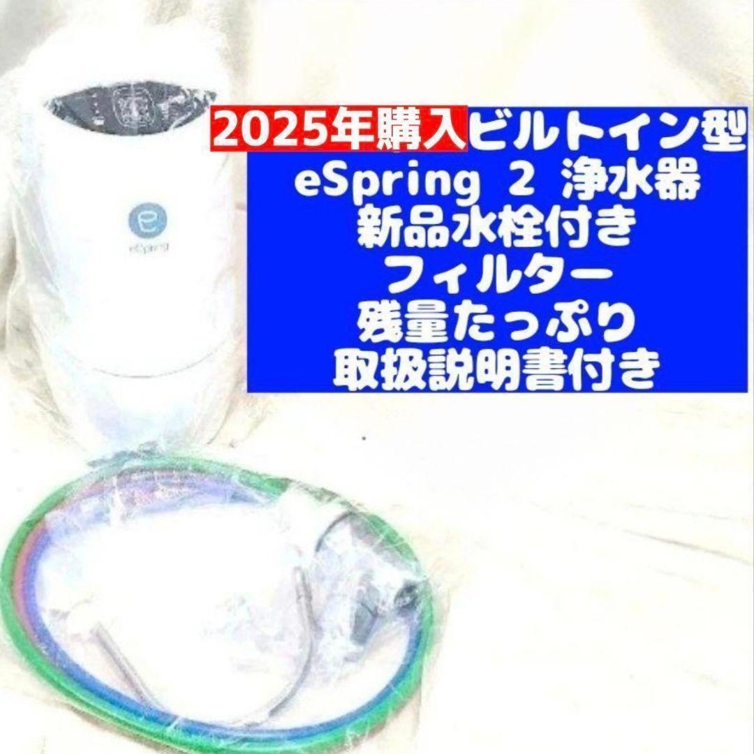 アムウェイ 新品水栓付き 2024年製ビルトイン型 eSpring 2 浄水器@ 浄水器Ⅲ 据置型 交換用フィルター定期配送付き) ：Amway(日本
