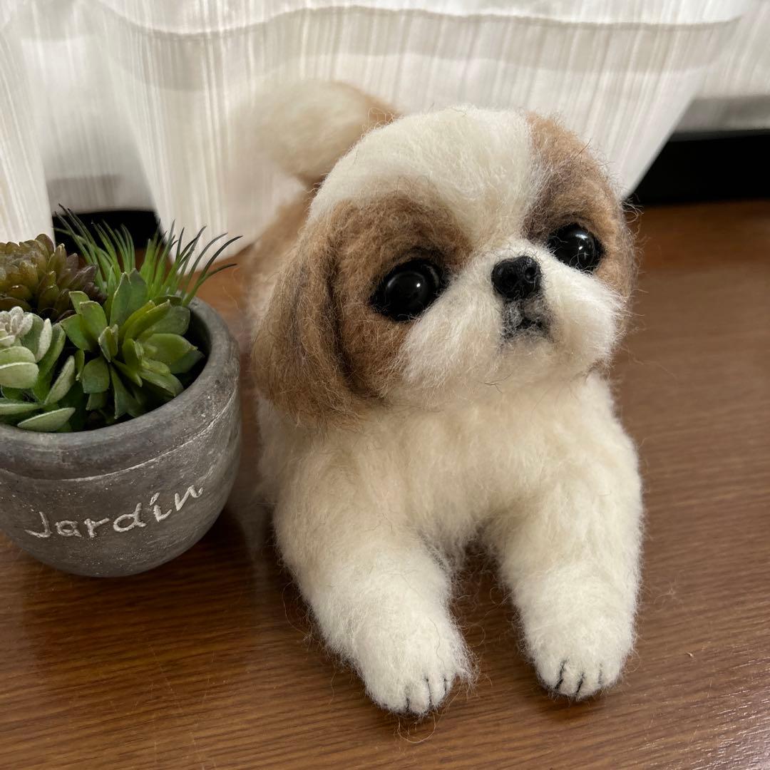 羊毛フェルト シーズー 犬 - メルカリ