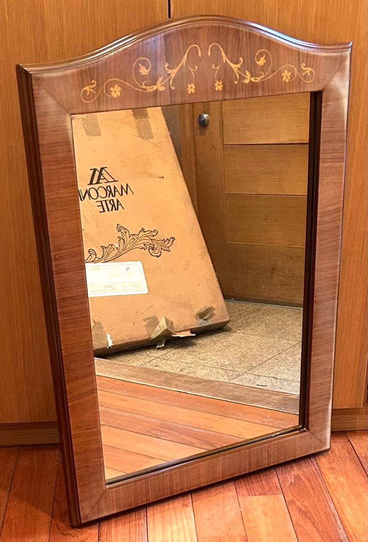 か*ら様 MARCONI ARTE 壁掛け鏡 長方形　ミラー　鏡　イタリア家具 楽天市場】鏡 壁掛け アンティーク イタリア製 ブラック＆リーフ