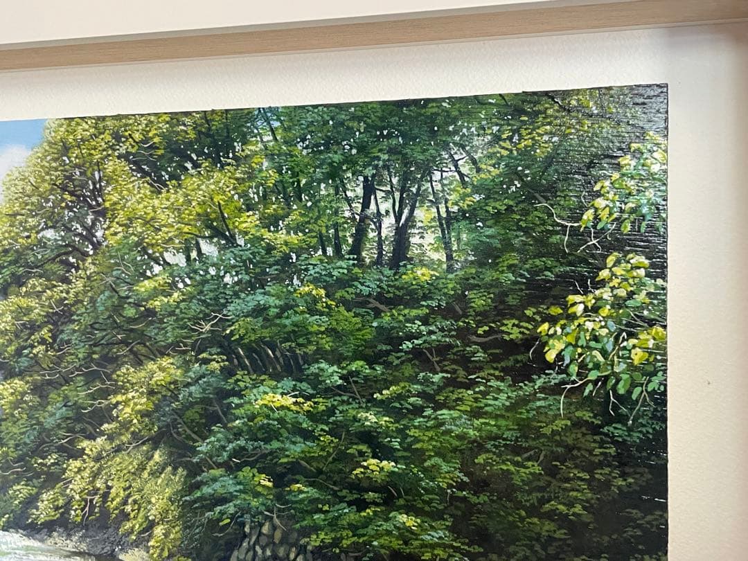 舘山浩丈 五月雨の後 油彩 F3 ・3号 写実 リアリズム 細密画 風景画