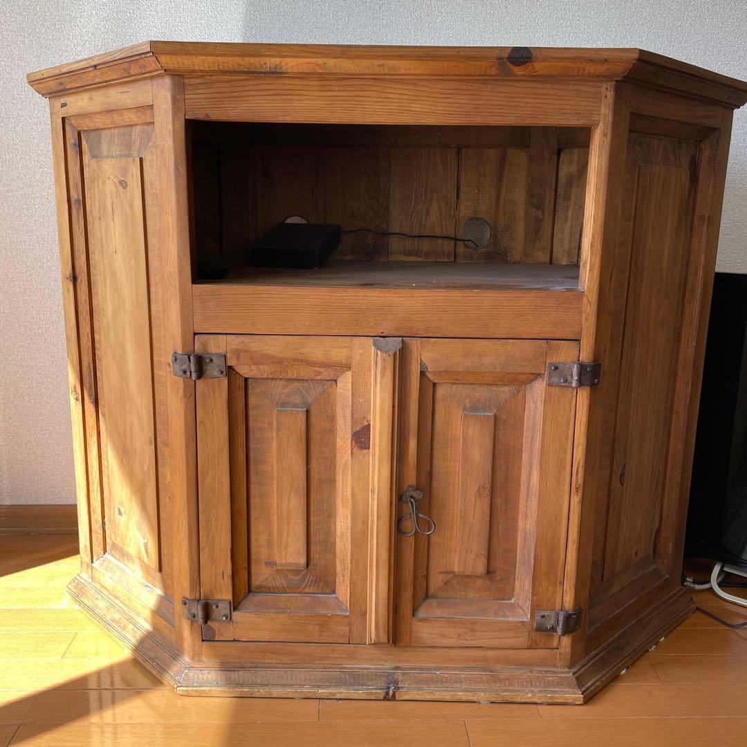 輸入家具　無垢材　メキシコ家具　セグシーノ　テレビ台 無垢】テレビボード 180㎝ オーク色 北欧 無垢材 テレビ台・テレビ