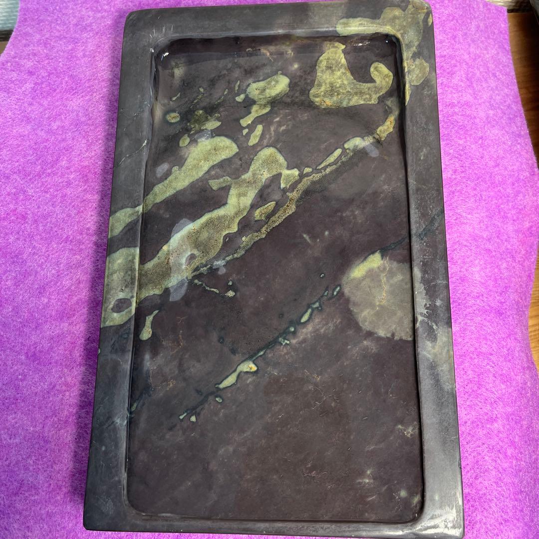 ⭕️端渓硯 希少 翡翠紋 綺麗 22cm超え 長方研 - メルカリ