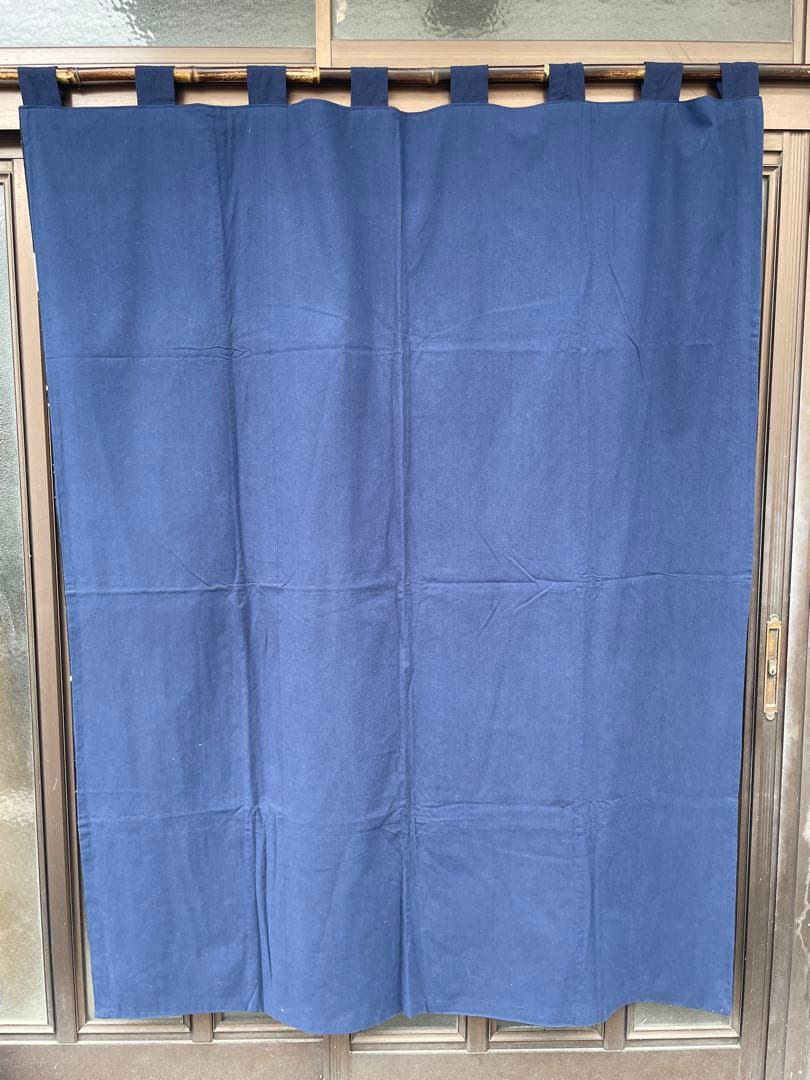 未使用:米沢 藍染 本藍 【遠藤きよ子】筒がき 大判タペストリー 壁掛け