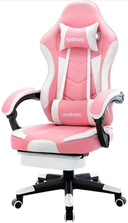 【新品未使用】ゲーミングチェア オットマン付き オフィスチェア GXTRACE ゲーミングチェア ゲームチェア 椅子 オットマン付き 連動