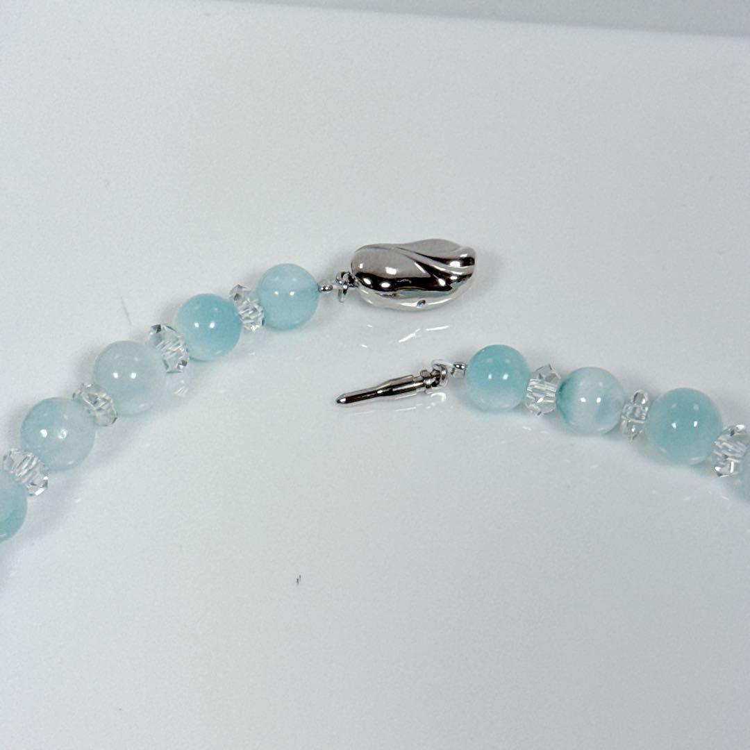 ラリマーボタン水晶ネックレスNO25-2132 - メルカリ