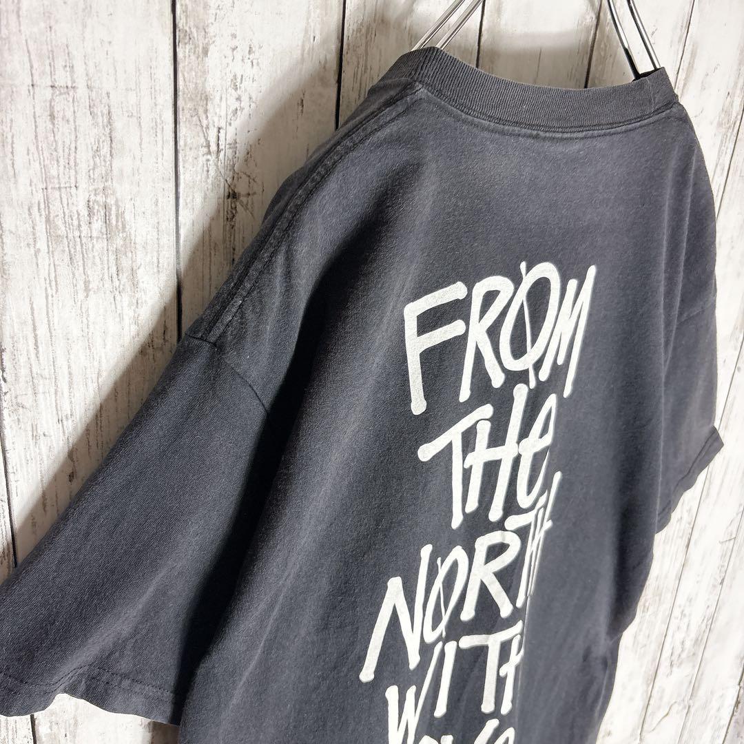 00s stussy ステューシー tシャツ 両面プリント フェードブラック