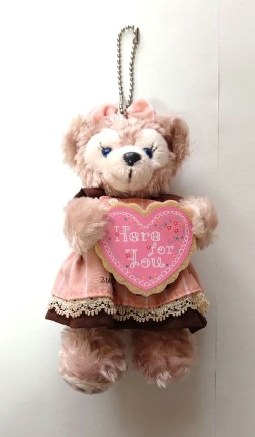 ダッフィー&シェリーメイ ぬいぐるみバッジ キーホルダー バレンタイン