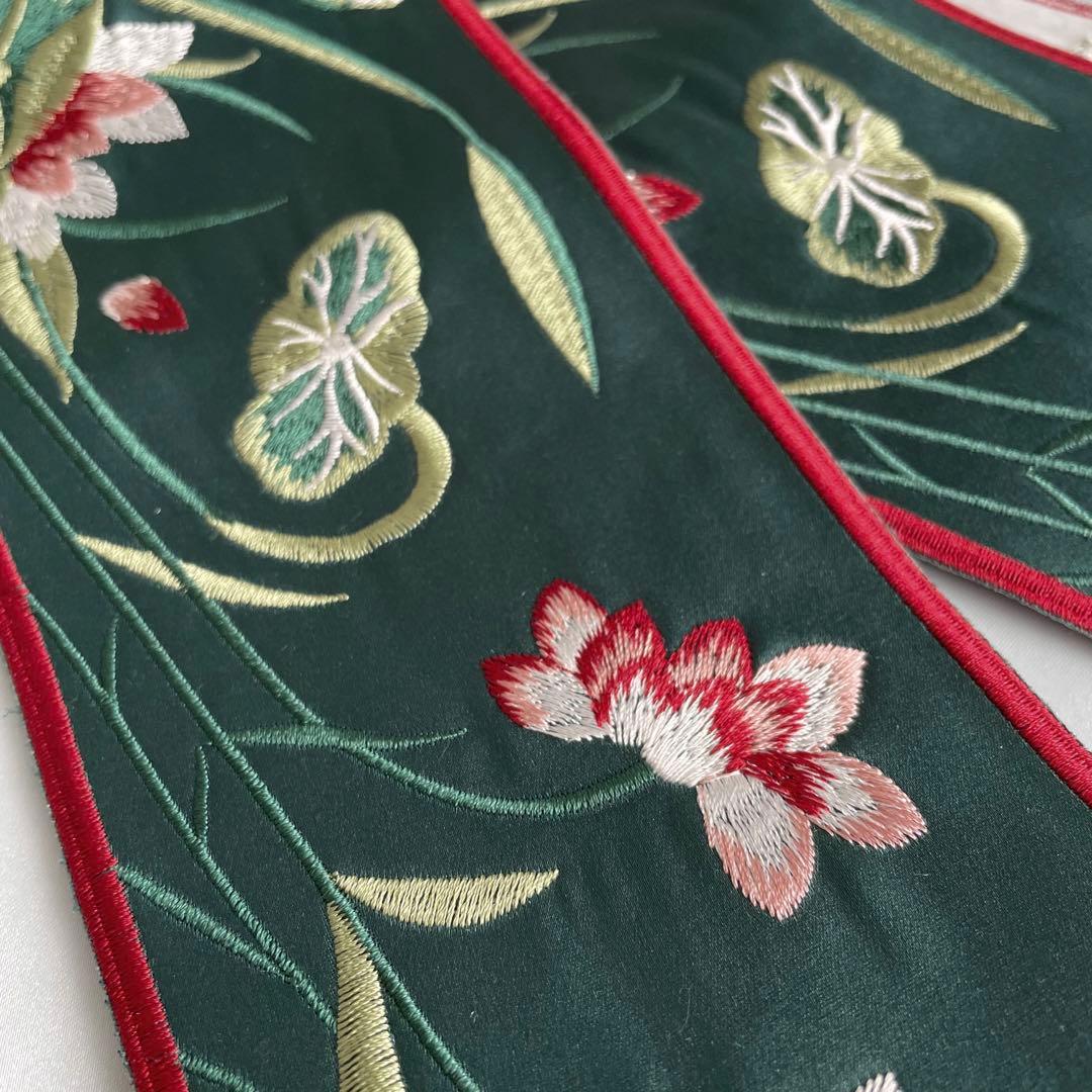 中国刺繍リボンMシノワズリ睡蓮インド刺繍リボン李朝漢服陳情令薬屋の