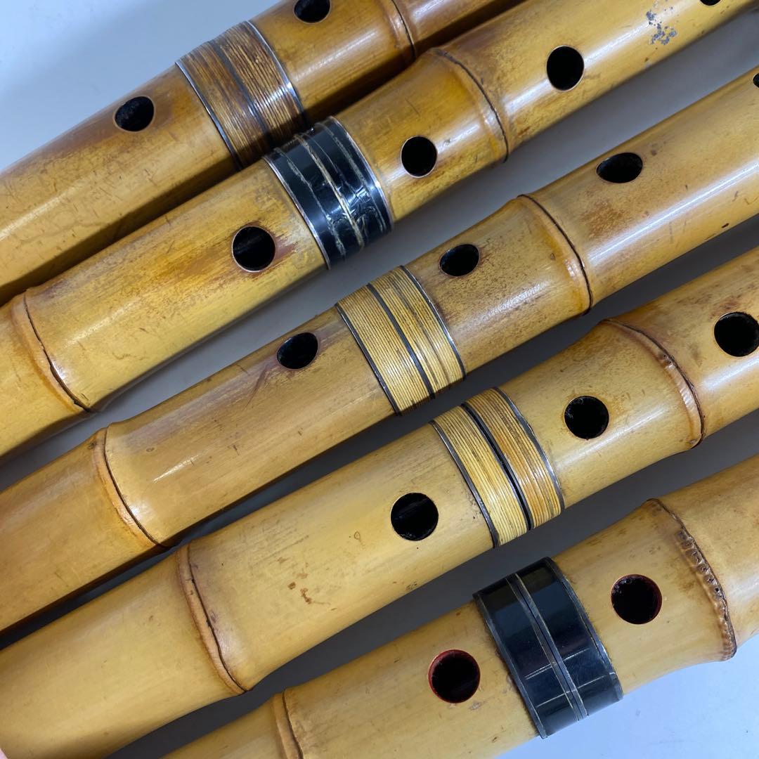 昌香在銘 銀三線竹製尺八 10本入 ハードケース付 トカチ東な8-0111☆2F