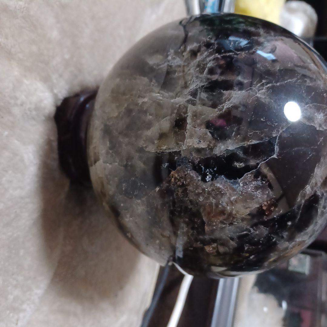 黒水晶　モリオン　大玉１６㎝丸球　6.6kg