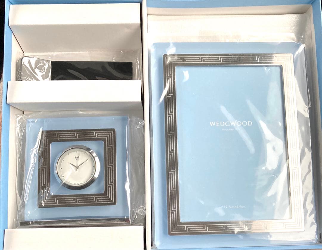 ウェッジウッド ❤︎置き時計＆フォトフレームセット ウェッジウッド WEDGWOOD プシュケ クリア クロック＆ピクチャー