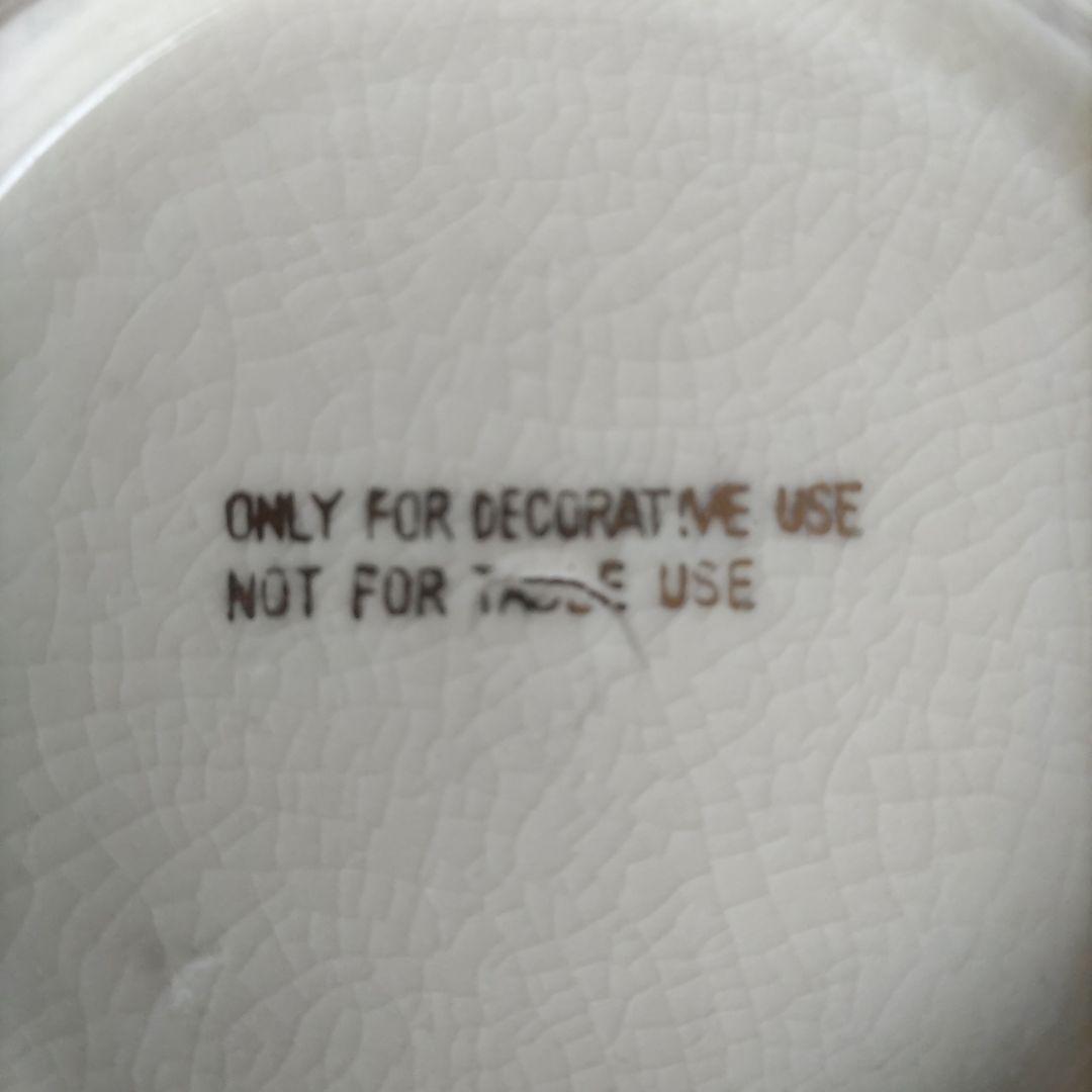 鶏と紅葉の模様の陶器』工芸品・観賞用