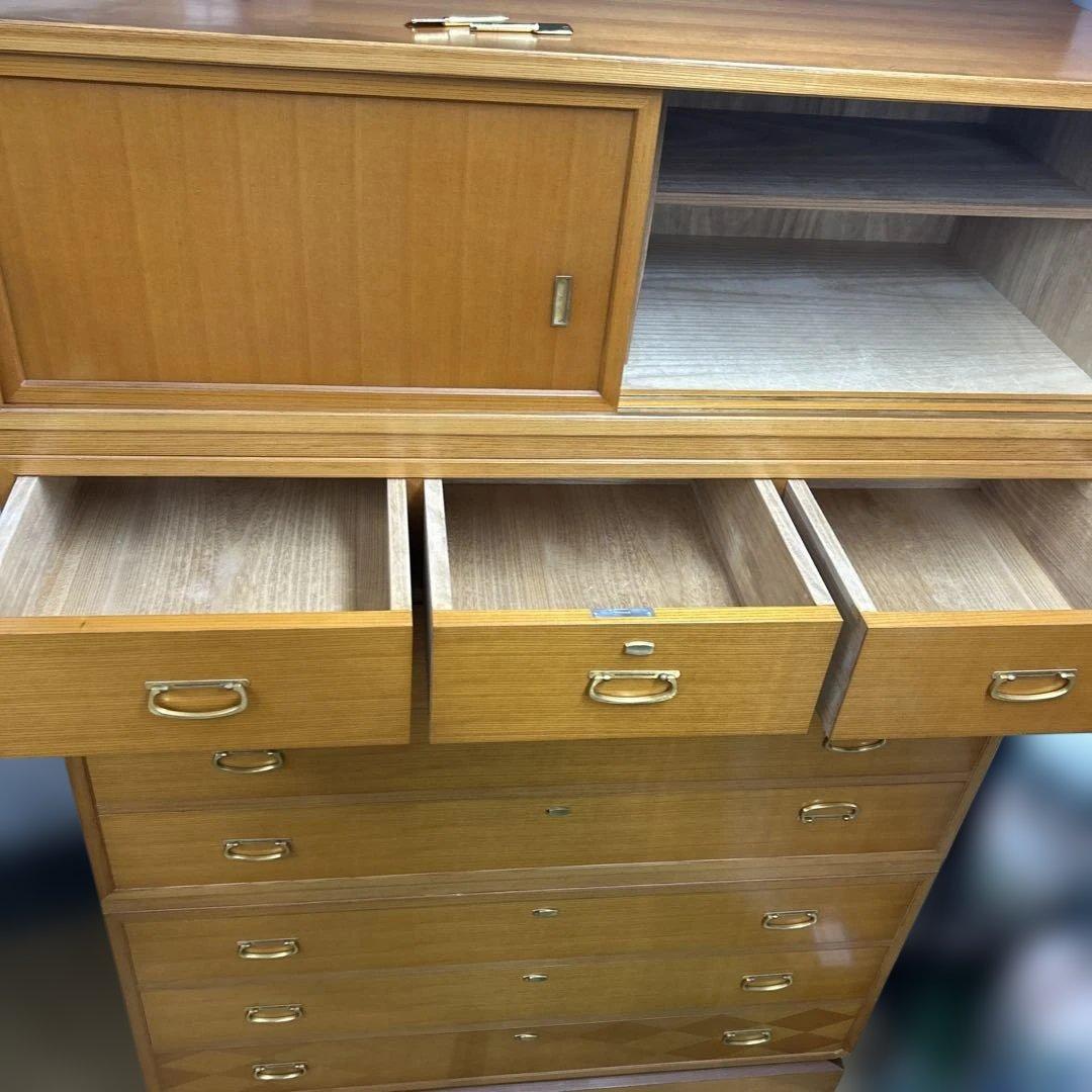 府中 松創 桐箪笥タンス 鍵付き 高級 桐たんす