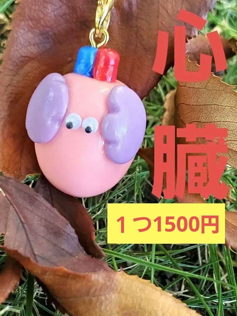心臓 手作り 臓器 キーホルダー ハンドメイド - メルカリ