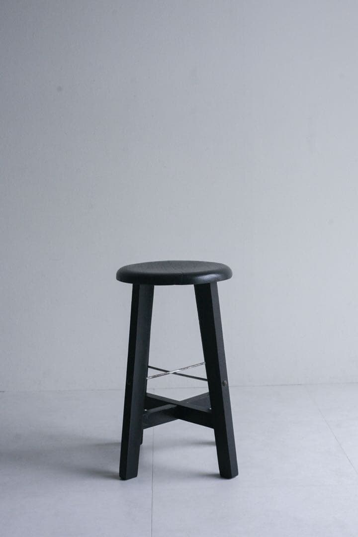 丸スツール ケヤキ材 無垢材 古家具 ダイニングチェア 丸椅子 - メルカリ