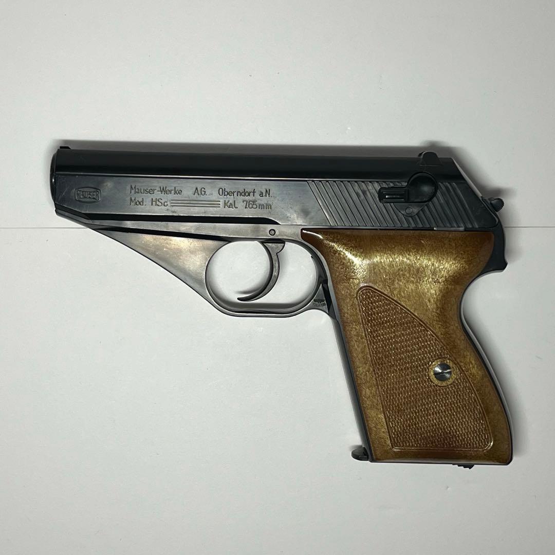 モーゼル HSc サイレンサー付き　マルシン モーゼル HSc 固定スライド ガスガン レプリカ マルシン製造 1988年