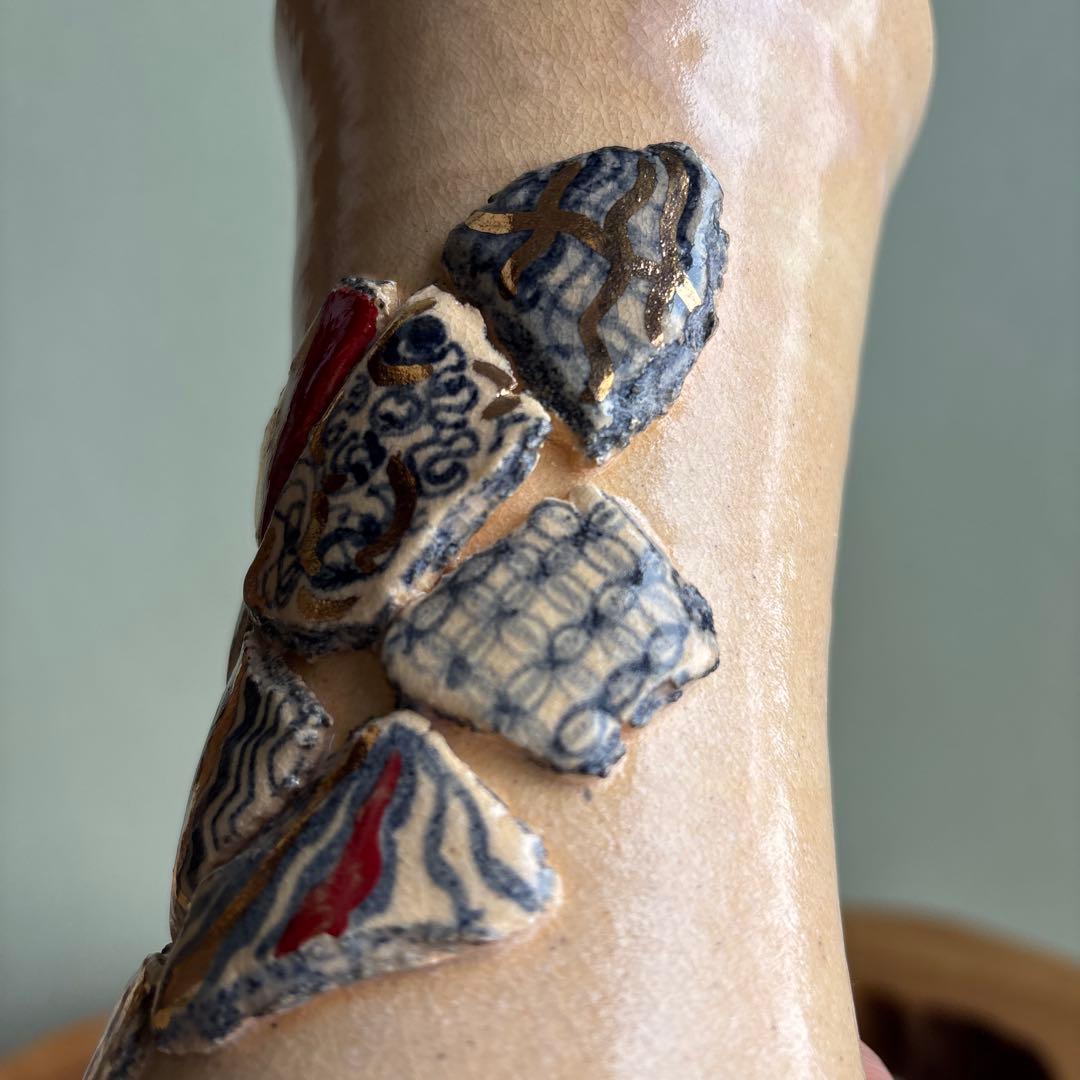 赤絵金彩花入 小崎一陽造 高さ20cm 共箱 - メルカリ