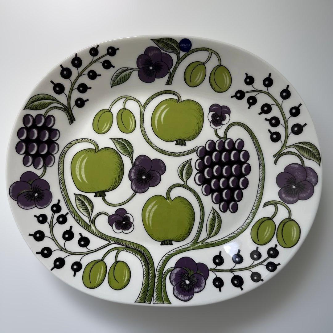 未使用品　アラビア　パラティッシ　パープル　オーバル36 楽天市場】アラビア パープル パラティッシ オーバルプレート 22×25cm