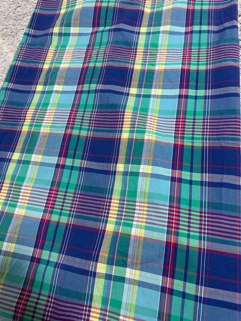 《新品》ラルフローレン　チェック　エプロン　コットン100% ポケット2つ