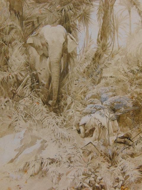 アルフォンス・ミュシャ、「白い象の伝説」の挿絵　2、希少な画集より 白い象の伝説」アルフォンス・ミュシャ画 | サーシャのひとり言