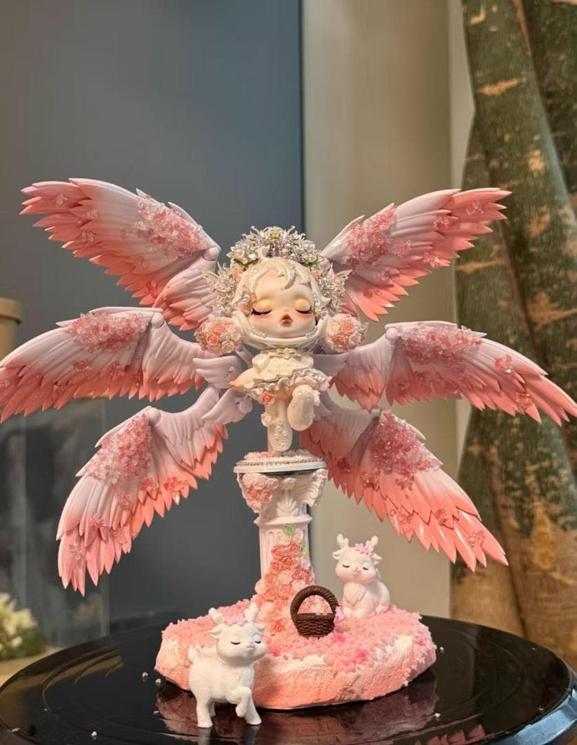 POPMART スカルパンダ 桜羽セラフィム カスタム skullpanda 新作の子のキラキラアイ、、羨ましくなって、、🥹🩷 必死の