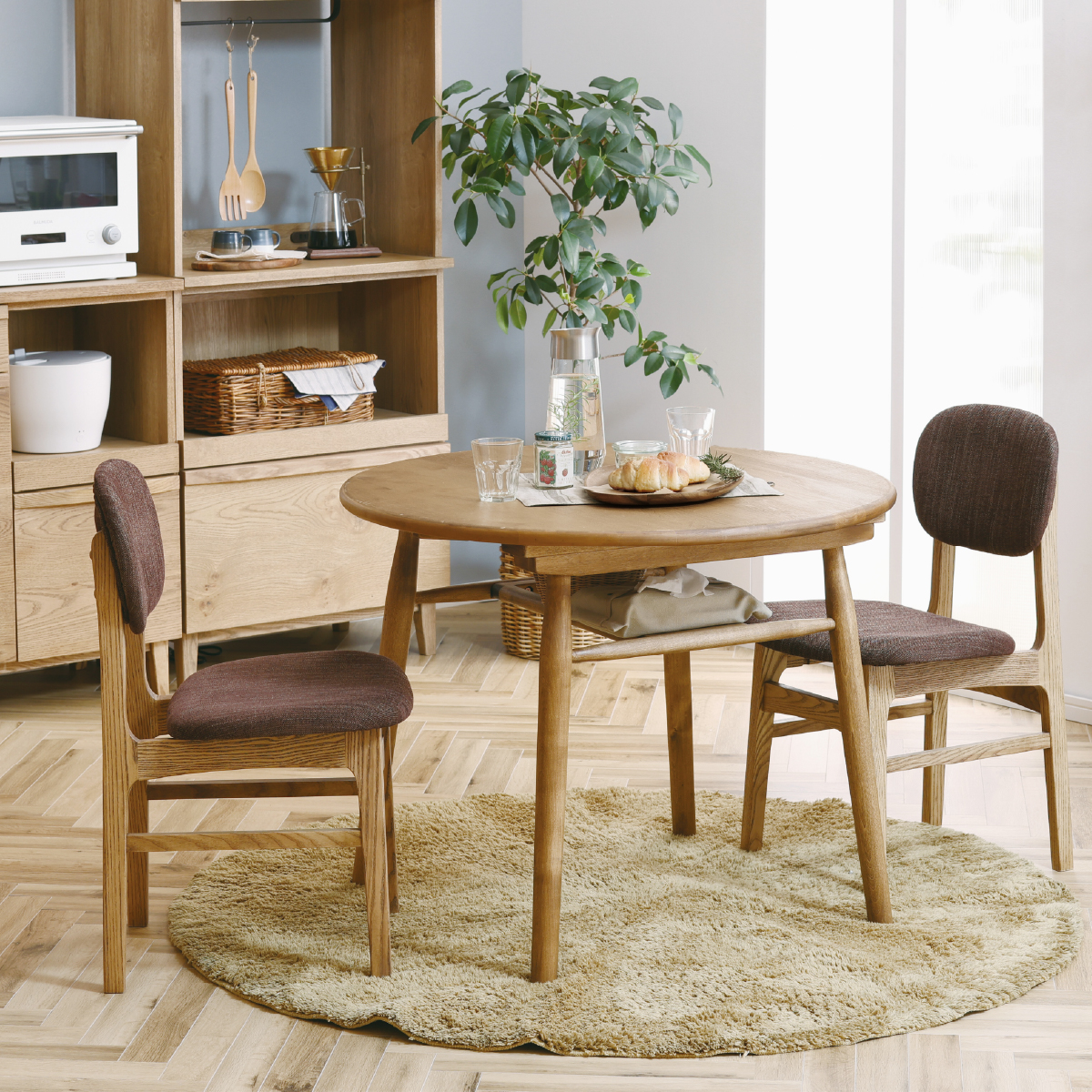 ロジー 円形 ダイニングテーブル