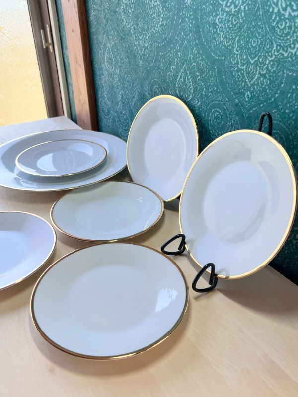 NORITAKE ノリタケ ゴールドライン 洋食器セット 大皿1枚 パン皿5枚